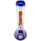 Preview: Glasbong Bullet Gold 7mm Biker Bong 32cm 18.8 Schliff Farbe Blau Kolben Eisbong 3